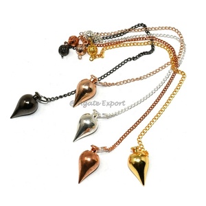Péndulos de Metal negro con forma de cono, cadena de chakras, negro, vendedor completo - Product Image 6