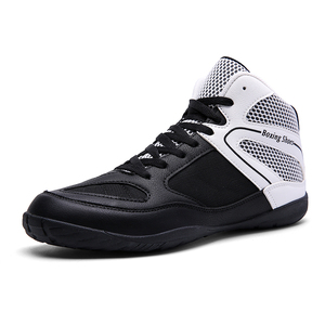 Chaussures de boxe et de lutte professionnelles pour hommes en cuir véritable avec semelle extérieure en PU, confortables et offrant un excellent soutien – Idéales pour l'été – Vente en gros de haute qualité - Product Image 5