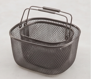 Cesta de Almacenamiento de Alambre Metálico Premium, Rectangular, con Asa, Diseño Simple, Contenedor Multiusos para Organización - Product Image 2