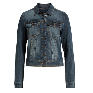 OEM Service Wholesale Women's High Street Style Casual Jeans <b>Jacket</b> 100% Cotton Reversible <b>Waterproof</b> Breathable Windproof - Product Image 2