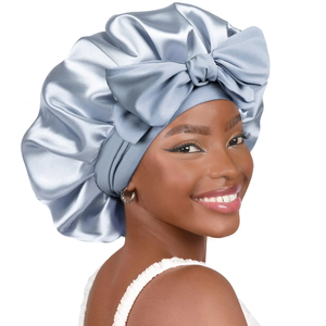 Gorro de Satén Ajustable para Dormir, Doble Capa, Reduce la Fricción, Previene el Frizz, para Cabello Rizado Natural, para Mujeres - Product Image 2