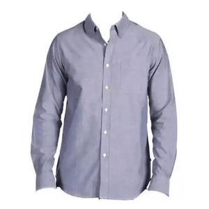 Chemise décontractée pour homme en popeline de coton gris, col rabattu, manches longues, respirante, coupe classique, couleur unie, style printemps - Product Image 4