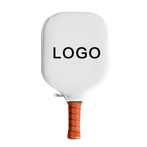 Raqueta de Pickleball Deportiva Personalizada 2026, Material PU Blanco, Cubierta de Neopreno, Forro de Fibra de Vidrio, Incluye Bolsa Portátil y Marco Externo - Product Image 1