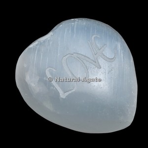 Tree of Life Engraved Selenite Palm Stone Wholesale Natural <b>Craft</b> Gemstone Folk Art Feng Shui Chakra Healing Wands for Gift - Product Image 2