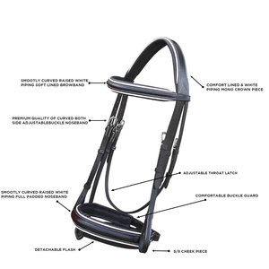Factory Directly Wholesale Premium Quality Horse Riding Bridles Made of Leather Customizable - Product Image 6
