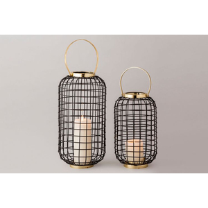 Lanternes personnalisées OEM avec support de bougie en fil métallique tressé, style tendance, lanternes à vendre par les exportateurs - Product Image 1