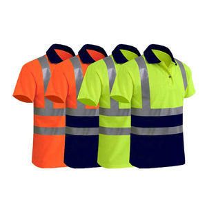 Camisetas de Alta Visibilidad, Camiseta Polo de Seguridad Reflectante de Manga Corta, Chaleco de Alta Visibilidad de Secado Rápido, Camiseta Polo para Trabajo de Construcción - Product Image 2
