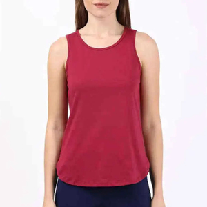 Camiseta sin mangas de nuevo estilo para mujer, para gimnasio y fitness, fabricada en fábrica, de color sólido, para entrenamiento. - Product Image 1