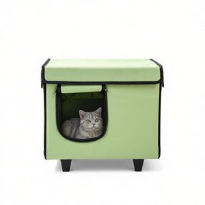 Casetta Rettangolare Riscaldata Classica per Gatti, Stile Moderno, per Interni ed Esterni, Forniture per Animali Domestici, Villa alla Moda per Piccoli Animali - Product Image 2