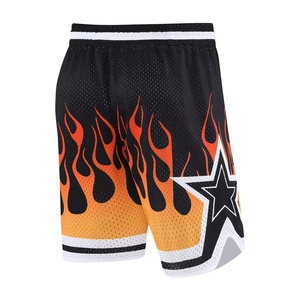 Shorts de basketball décontractés pour hommes d'inspiration rétro, mode streetwear, haute qualité, personnalisables, 100% coton, option logo personnalisé - Product Image 4