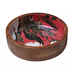 Maravilloso diseño de tazón de madera esmaltada para servir, tazón de madera esmaltada para ensalada, tazón de madera de mango, tazón de madera de acacia a un precio muy asequible. - Product Image 2