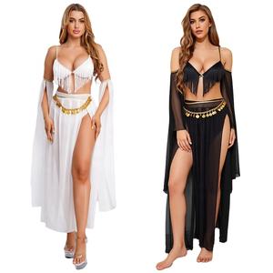 Womens Belly Dance Outfits <b>Bra</b> Top Skirt And <b>Chain</b> Dunhuang Folk Dancewear Halloween Parties Carnivals Dunhuang Dance - Product Image 1