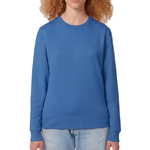 Custom 2026 Fall Women's Solid Color Sporty Sweatshirt Casual Loose Crew Neck Long Sleeve Pullover Ribbed Cuffs Hem Tops - Product Image 4