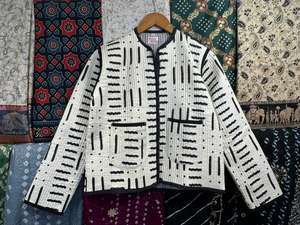 New <b>Pattern</b> Breathable Reversible Cotton <b>Quilted</b> <b>Jacket</b> for Women Indian Handblock Print Winter Coat with Sleeve - Product Image 5