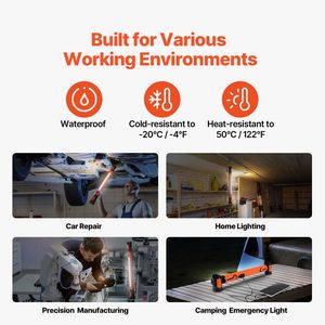 Lampada da Lavoro LED Portatile Senza Fili 1250LM, Luce Magnetica Ricaricabile 6000mAh per Meccanici, Alta Luminosità - Product Image 6
