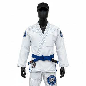 Conjunto de Gi de Jiu Jitsu BJJ de Alta Calidad, Pantalones al por Mayor, Ligeros, Tela de Poliéster/Algodón de 240g, Logotipo Personalizado, Transpirables, de Secado Rápido - Product Image 1