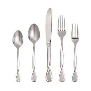 Modern Luxury Stainless Steel Silver Flatware <b>Set</b> with Unique Handle Design for Restaurant Wedding Home Use for Back to School - Product Image 1