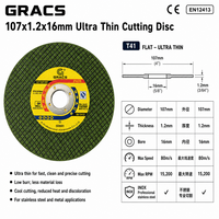 Disque de coupe vert GRACS 107x1.2x16mm T41 |   Meuleuse d'angle de 4 pouces avec disque ultra fin INOX |   EN12413 CE Prix bas en stock