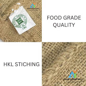 Bolsa de yute ecológica biodegradable y reciclable de grado alimenticio reutilizable AIC B tela de sarga embalaje a rayas desechable - Product Image 6