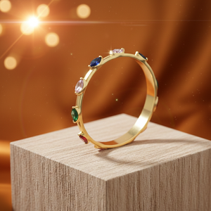 Brazalete de Plata 925 con Incrustaciones de Circonitas, Bañado en Oro de 18K, para Fiestas, 14 Gramos, Joyería de Moda, Regalo para Ella - Product Image 4