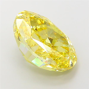Circonita Cúbica Ovalada CVD de Gran Corte, Color Amarillo Intenso, Certificada por IGI, VS2 VVS2, para Collares y Colgantes Personalizados, Joyerías de Diseño - Product Image 2