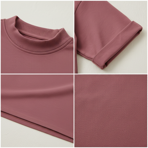 Camisetas Casuales para Mujer, Camisetas Ajustadas de Manga Corta, Top de Verano para Mujer, Camiseta Básica Lisa de Algodón - Product Image 5