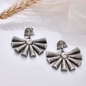 Meera Jaipur Akula Silver <b>Fashion</b> <b>Earrings</b> - Product Image 3