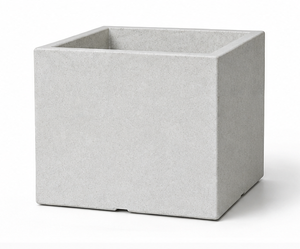 Bac à plantes carré moderne pour extérieur, en béton fait main, design antique, sculpté à la main, avec trou de drainage, durable et écologique - Product Image 1