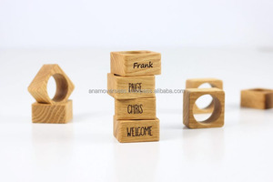 แหวนรองผ้าเช็ดปากไม้คุณภาพพรีเมียมสำหรับตกแต่งโต๊ะอาหาร - Product Image 4