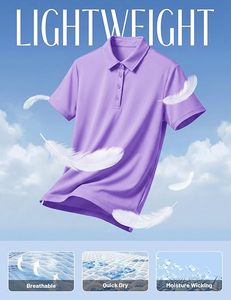 Polo décontracté pour femme, manches courtes, couleur unie, respirant, tricoté, violet - Product Image 4