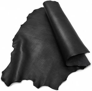 Véritable peau de mouton pleine fleur noire pour confection de vêtements - Product Image 3