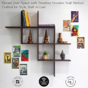 Wooden Floating Storage <b>Shelves</b> Living Rooms Offices Wood Wall Mounted <b>Shelf</b> <b>Organizer</b> - Product Image 3