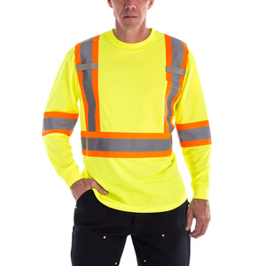Camisetas de Trabajo Personalizadas al por Mayor para Hombre, Cuello Redondo, 100% Algodón, Corte Regular, Manga Larga, Secado Rápido, Transpirables, Anti-Pilling - Product Image 3