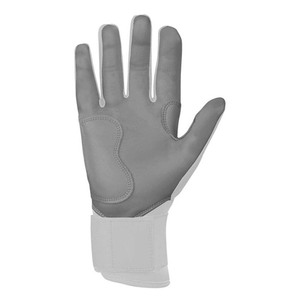 Guantes de Bateo de Cuero Blanco Acolchados con Cierre de Tirón Unisex para Adultos Entrenamiento Ambidiestro - Product Image 4