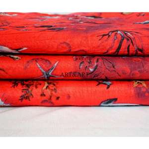 Vêtements pour femmes et filles, tissu léger et tendance, imprimé à la main avec motifs floraux, décontracté, décoration intérieure, couture ART&ART, tissu de haute qualité - Product Image 1