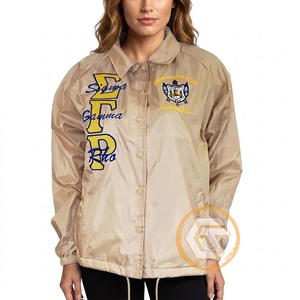 GREEK TREASURES Veste décontractée pour femmes Sigma Gamma Rho, 100% polyester, imperméable, coupe-vent, respirante, design brodé - Product Image 2