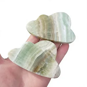 Superbe pierre précieuse en calcite pistache sculptée en forme de nuage, cristal de nuage pour la décoration intérieure - Product Image 4