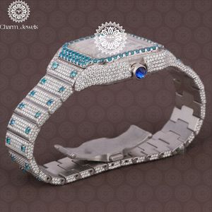 Montre carrée de luxe Charm_Jewels en acier inoxydable 30 mm avec cristal saphir, mouvement à quartz, design tendance pour femme - Product Image 3