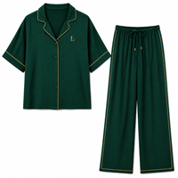 Ensemble pantalon large et chemise pour femme – Tenue décontractée deux pièces élégante et confortable, top assorti, style tendance