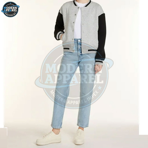 Nouvelle Veste Universitaire Personnalisée pour Hommes en Laine Melton – Blouson Letterman en Gros avec Détails en Cuir pour Hommes - Product Image 5