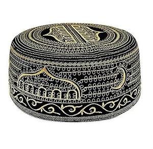 Chapeau Kufi blanc uni pour hommes, doux et respirant, chapeau de prière islamique, fournisseur en gros - Product Image 6
