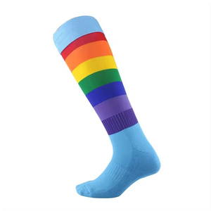 Calcetines de compresión hasta la rodilla para hombre con logotipo personalizado, calcetines sólidos para equitación, calcetines deportivos con OEM ODM - Product Image 3