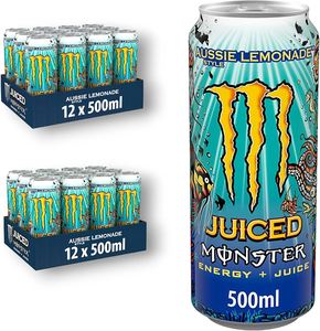Vente en gros de 24x Monster Energy Aussie Style Lemonade 500ml, boisson au jus, saveur d'agrumes rafraîchissante, boost d'énergie, stock en vrac, prix bas - Product Image 3