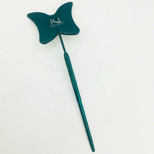 Miroir professionnel pour extensions de cils vert foncé, miroir d'inspection des cils, outil de beauté en gros, forme papillon en acier inoxydable - Product Image 2