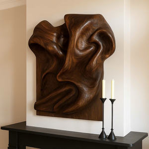 Sculpture murale en bois durable faite à la main Luxali, style Art déco unique, sculptée pour un anniversaire de mariage, une décoration de maison neuve - Product Image 6