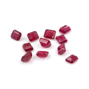 Rubis naturels de Bangkok, octogones calibrés 6x7mm, pierres précieuses de rubis naturelles facettées pour la fabrication de bijoux, prêtes à l'emploi - Product Image 5
