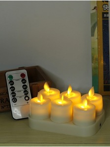 TOOWIN Led Rechargeable Candle Lamp With Lithium Battery, Swaying Flame, Remote Control, Small Tea Candle Lamp For Bedroom - Product Image 4