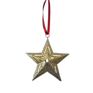 Décorations de Noël en gros : Grandes étoiles suspendues en fer fini cuivre pour plafond, décorations artisanales pour la maison - Product Image 5