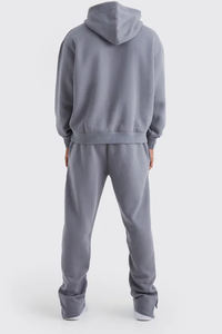 Conjunto Deportivo Cortavientos con Diseño Sólido Lavado Ácido, Sudadera con Capucha y Pantalones, Venta al por Mayor, Chándal Unisex de Poliéster para Entrenamiento - Product Image 5