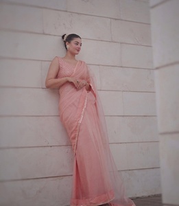 Nueva colección de diseñador exclusivo de alta calidad suave Georgette Laheriya Sequence Work Saree Silk Fashion Adultos Compras en línea - Product Image 5